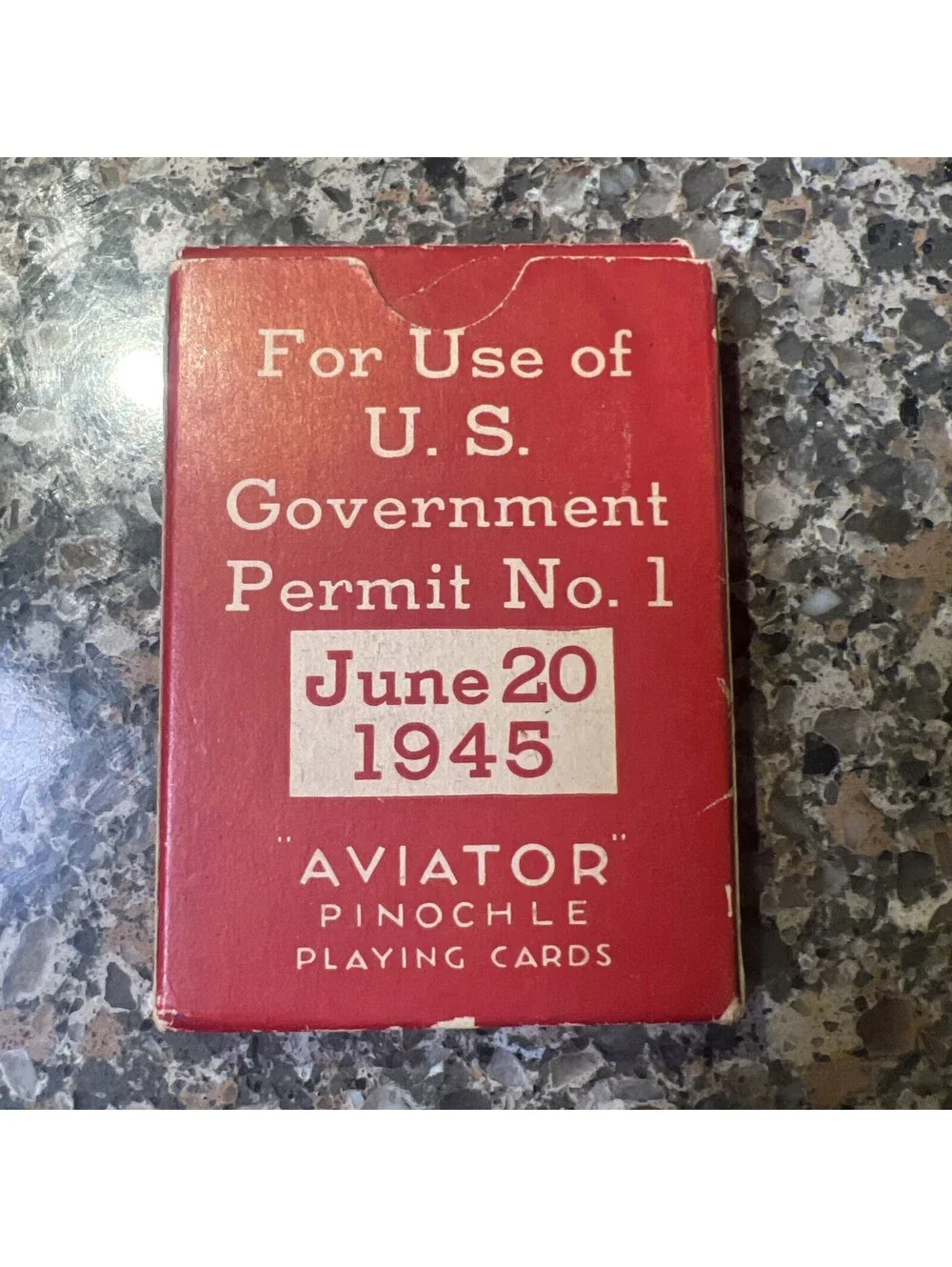 1952 US Government Playing Cards Permit No1 Military Issue Red Cross
